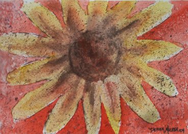 small flower watercolor painting