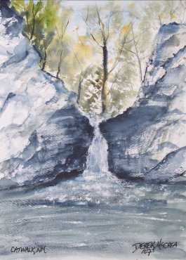 cat walk southwestern art painting
