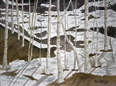aspen trees painting