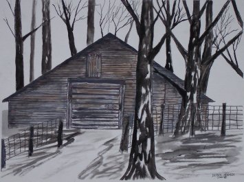 barn drawing