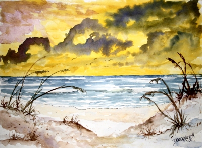 beach painting