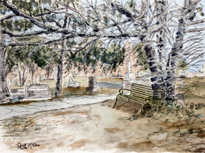 cemetery painting