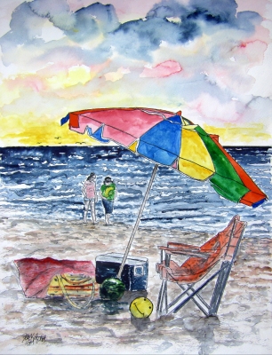 beach painting