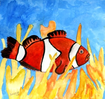 clown fish painting