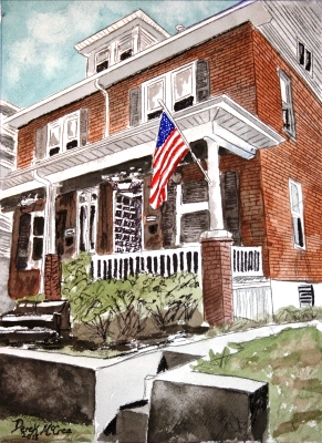 house watercolor paintings
