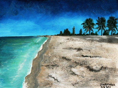 acrylic beach painting