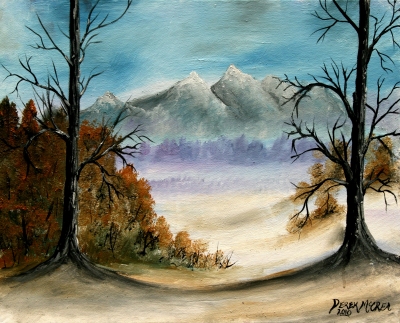 landscape oil mountain paintings
