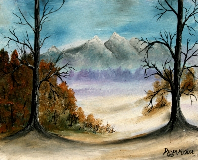 art paintings of trees. landscape oil paintings