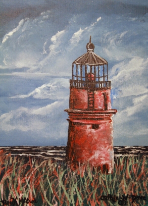 lighthouse oil painting