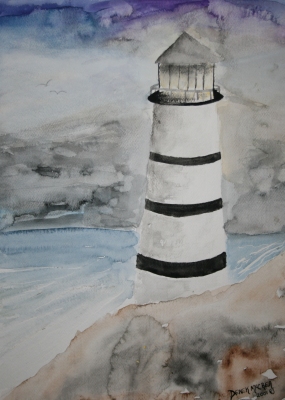 lighthouse painting
