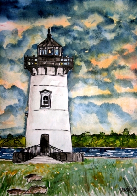 lighthouse watercolor paintings