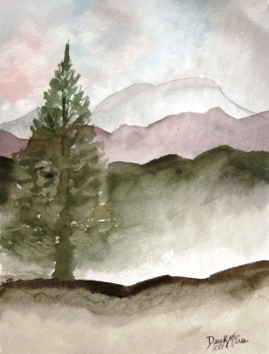 mountains painting