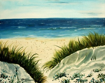 oil beach painting