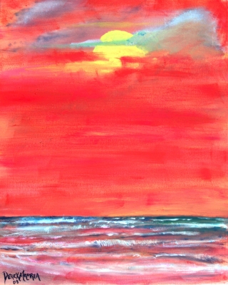 seascape beach oil painting