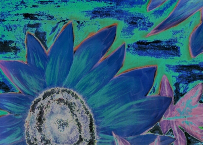 modern art flower painting print