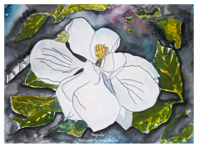 magnolia flower painting