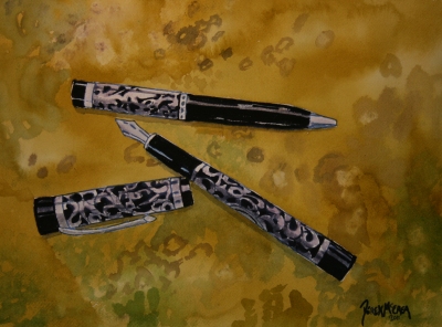 painting of pens