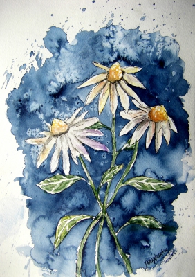 daisies flower painting