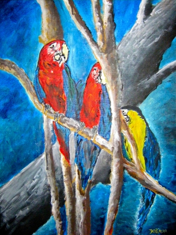 parrot art print