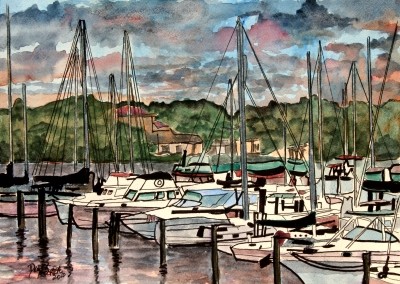  sailboats painting