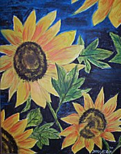 sunflower oil painting