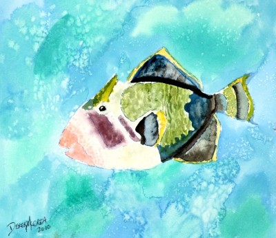 trigger fish painting