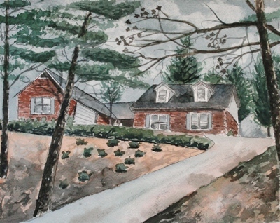 watercolor house portraits