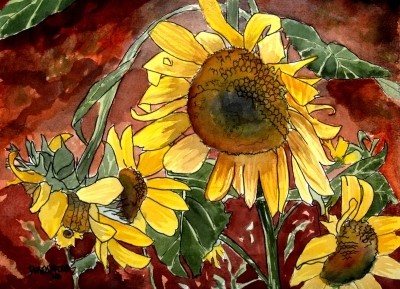 flower watercolor paintings
