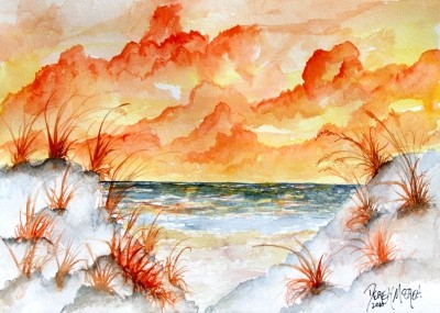 watercolor beach paintings