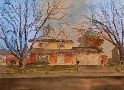 watercolor house paintings