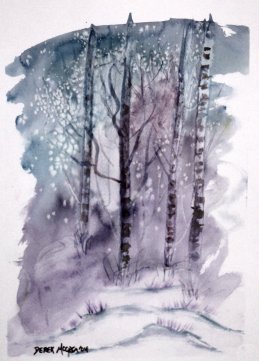 winter landscape painting