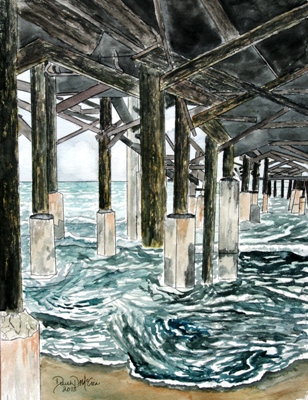 cocoa beach pier painting