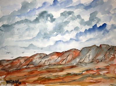 desert landscape painting