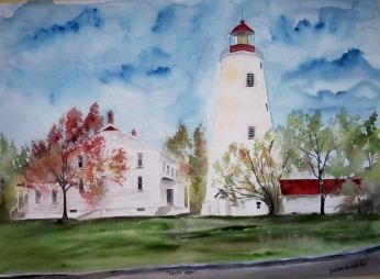 watercolor lighthouse paintings